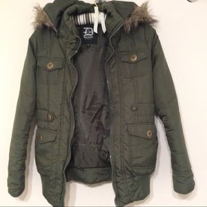 Olive Green Puffer Coat
